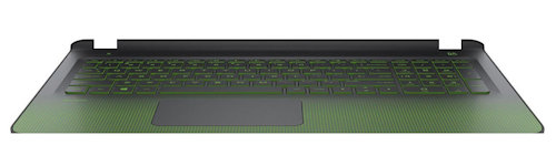 HP Palm rest With UK Keyboard in Black  832805-031 Green Backlit