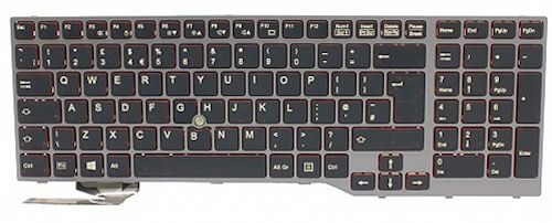 Fujitsu Lifebook Keyboard FUJ:CP691028-XX with Touch Stick Red Border on Keys Non Backlit