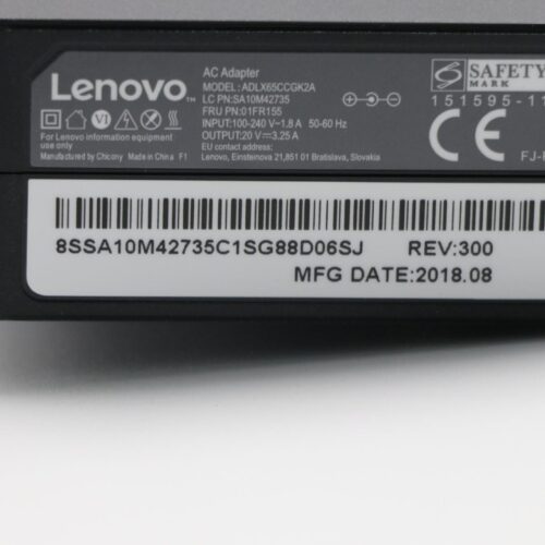 Lenovo 65W AC Adapter 01FR155 Lenovo 65W AC Adapter 01FR155