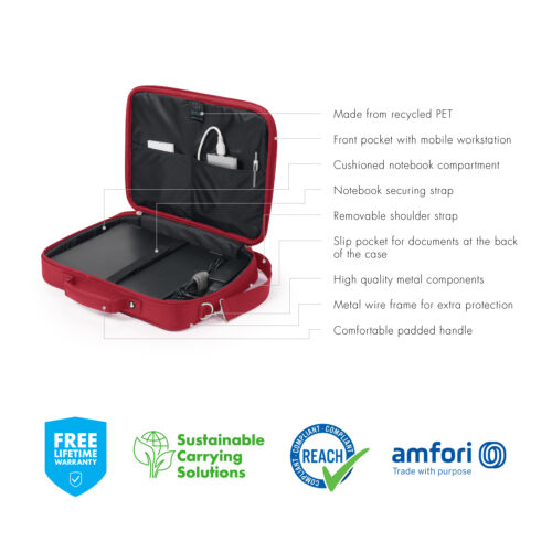 Dicota Eco Multi BASE 14-15.6 Red