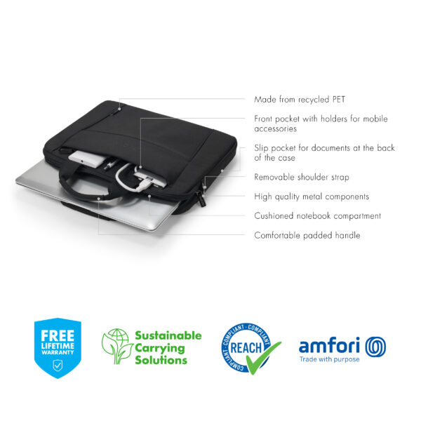 Dicota Eco Slim Case BASE 11-12.5", Black