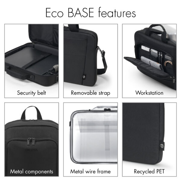 Dicota Eco Top Traveller BASE 13-14.1", Black