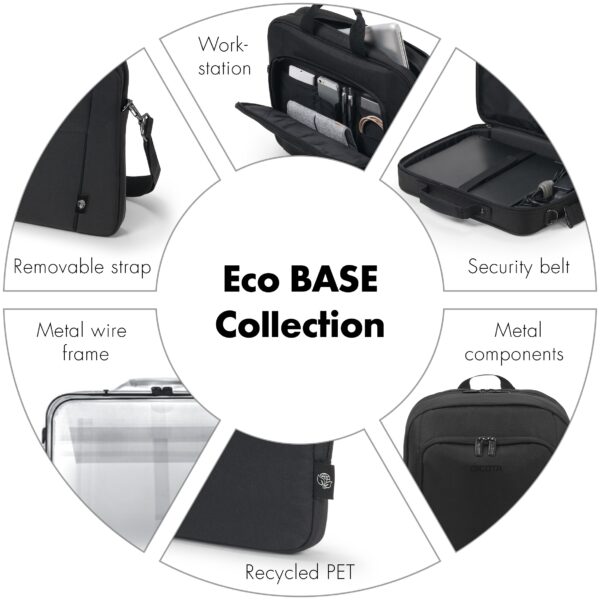 D31826-RPET-12 Dicota Eco Sleeve BASE 13-13.3", Black
