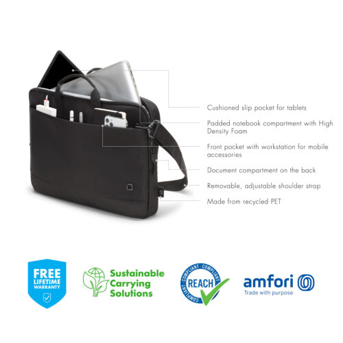 Dicota Eco Slim Case MOTION 14 - 15.6" Black