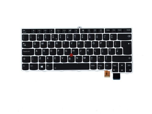 01EN875 Lenovo UK Keyboard, Backlit, Silver Frame - 01EN875