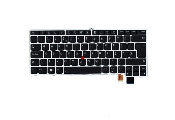 Lenovo UK Keyboard, Backlit, Silver Frame - 01EN875