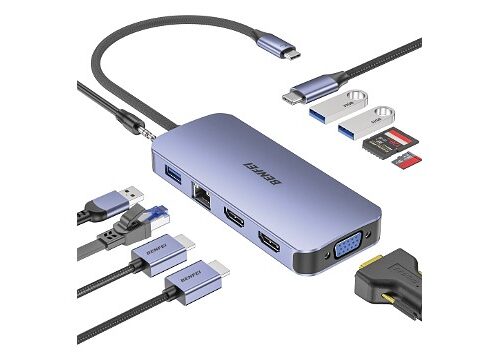 000359GREY USB-C 11-in-1 Hub Triple Display - 000359GREY